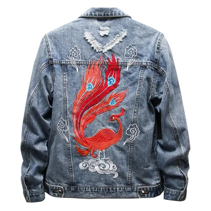 Printed Leather Jacket - Print Jacket - Embroidery Jacket