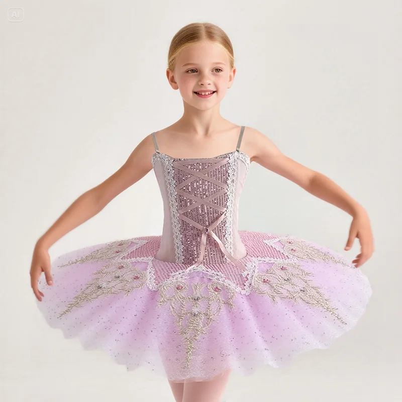 Ballet Dress For Girls Pink Deluxe Tutu Skirt For Girls 7-9 Years - Ballet Dance Fancy Dress Costume Revolution Dance Dresses And Tutus Dancewear - Foto 7