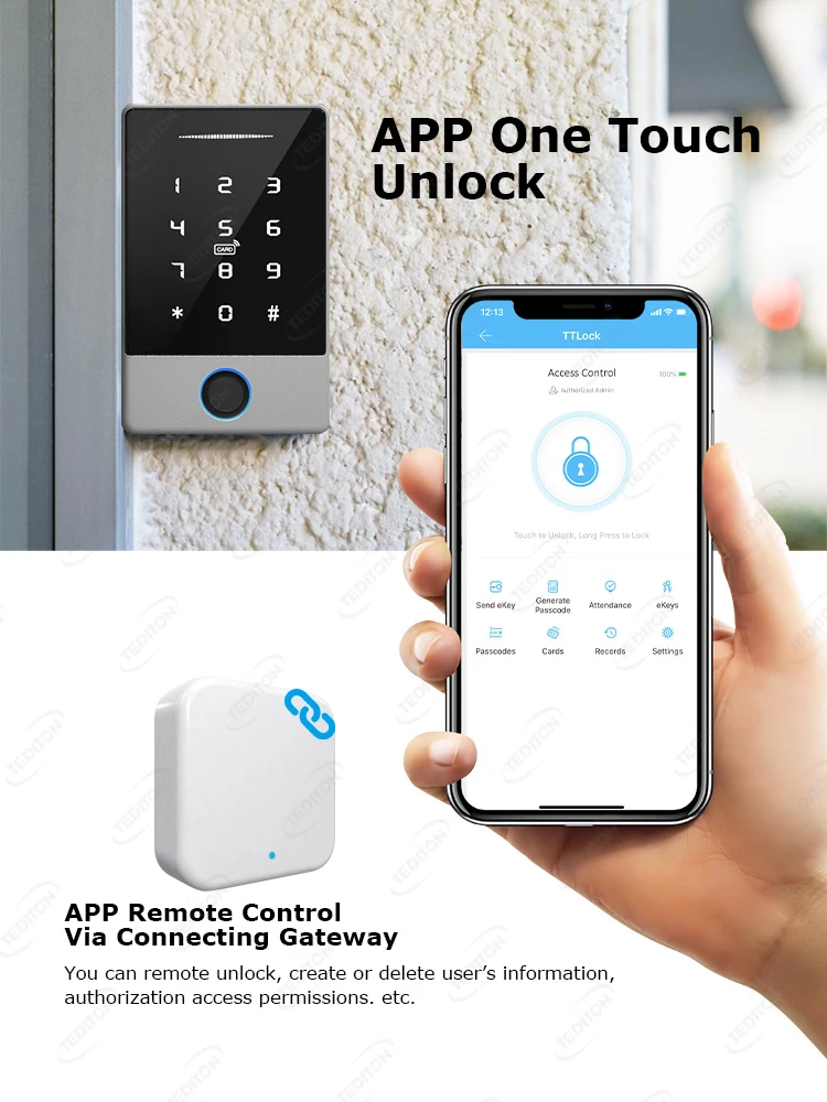 Smart Ip66 Waterproof Rfid Access Control System Ttlock Smart Phone App