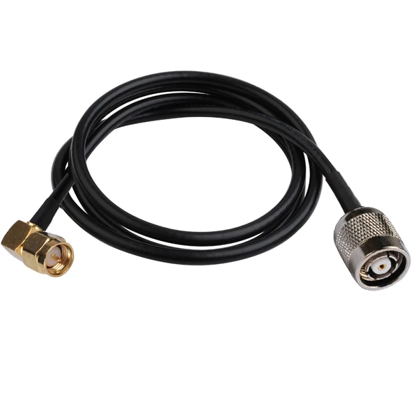 N Male to TNC Male Right Angle RG58 Coaxial Pigtail Cable 1m 