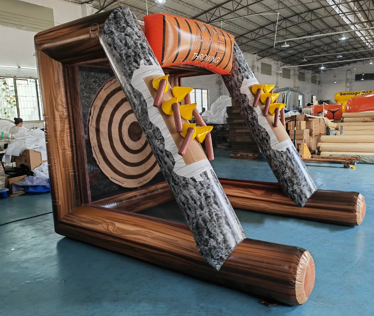 Hot Sale Kids And Adults Interactive Inflatable Axe Throwing Game For Carnival Sports Events
