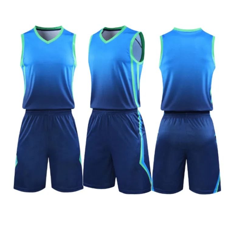 New Design Polyester Mesh Fabric Basketball Shooter Shirt Jersey Uniform Design Color Blue Euroleague Basketball Jerseys