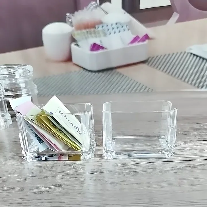 Wholesale Crystal Clear Plastic Tea Bag Holder Salt Bag Box Sugar Bag Holder Buy Plastic Tea