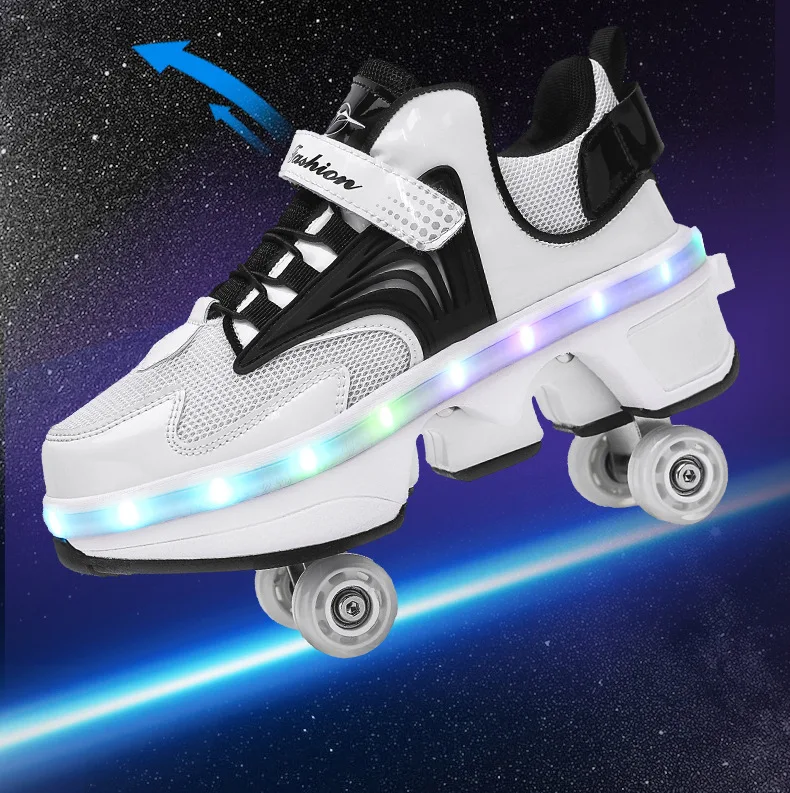 Walking Shoes Deformable Sports Roller Skates Amazon Wedsf Double