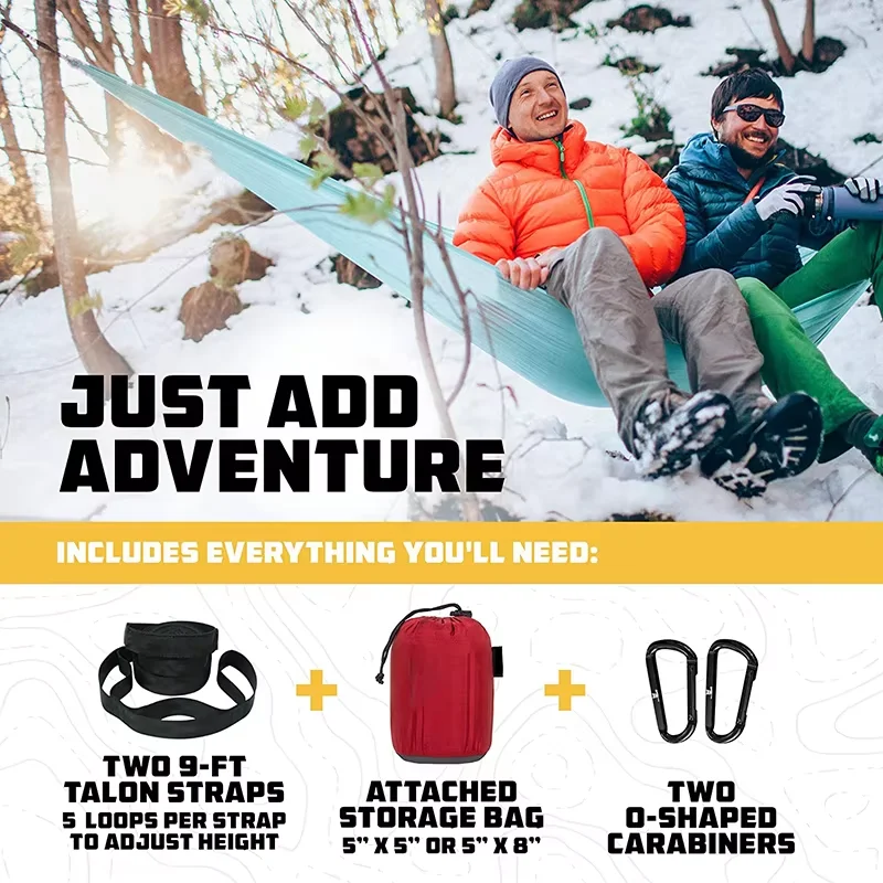 双人吊床野营单人210T摇摆吊床户外吊床降落伞面料