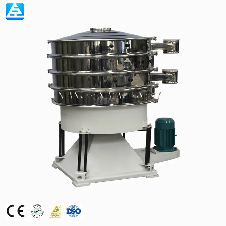 Round Wheat Grain Vibrating Screen Sieve/Coal Convoluted Vibro Separator Sieve Shaker/Wood Flour Chips Vibration Gyrate Sifter