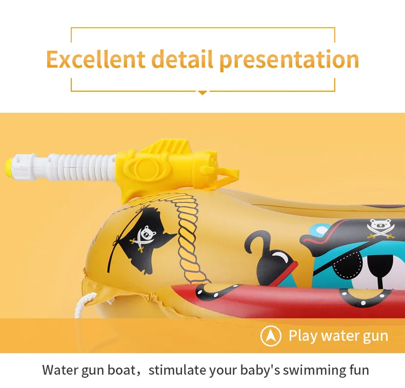 Swimbobo New Summer Indoor Outdoor Pirate Version Children Inflatable Floating Water Toy Baby Swimming Ring Kids Seat Float