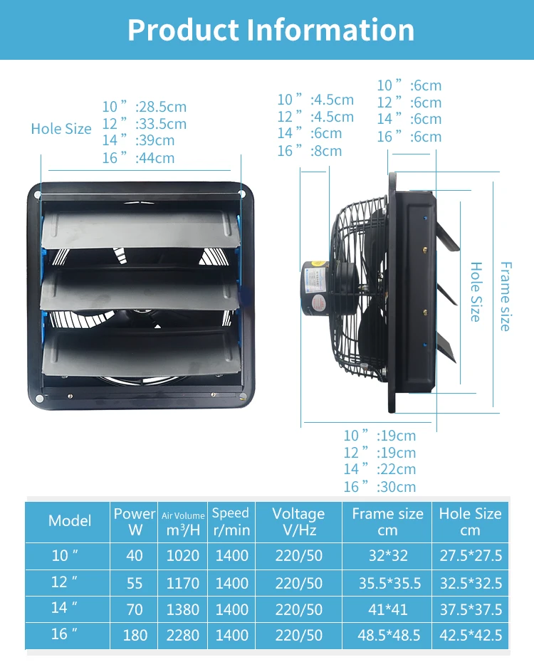 Fan Supplier Big Air Flow Explosionproof Axial Fan Exhaust Fan For