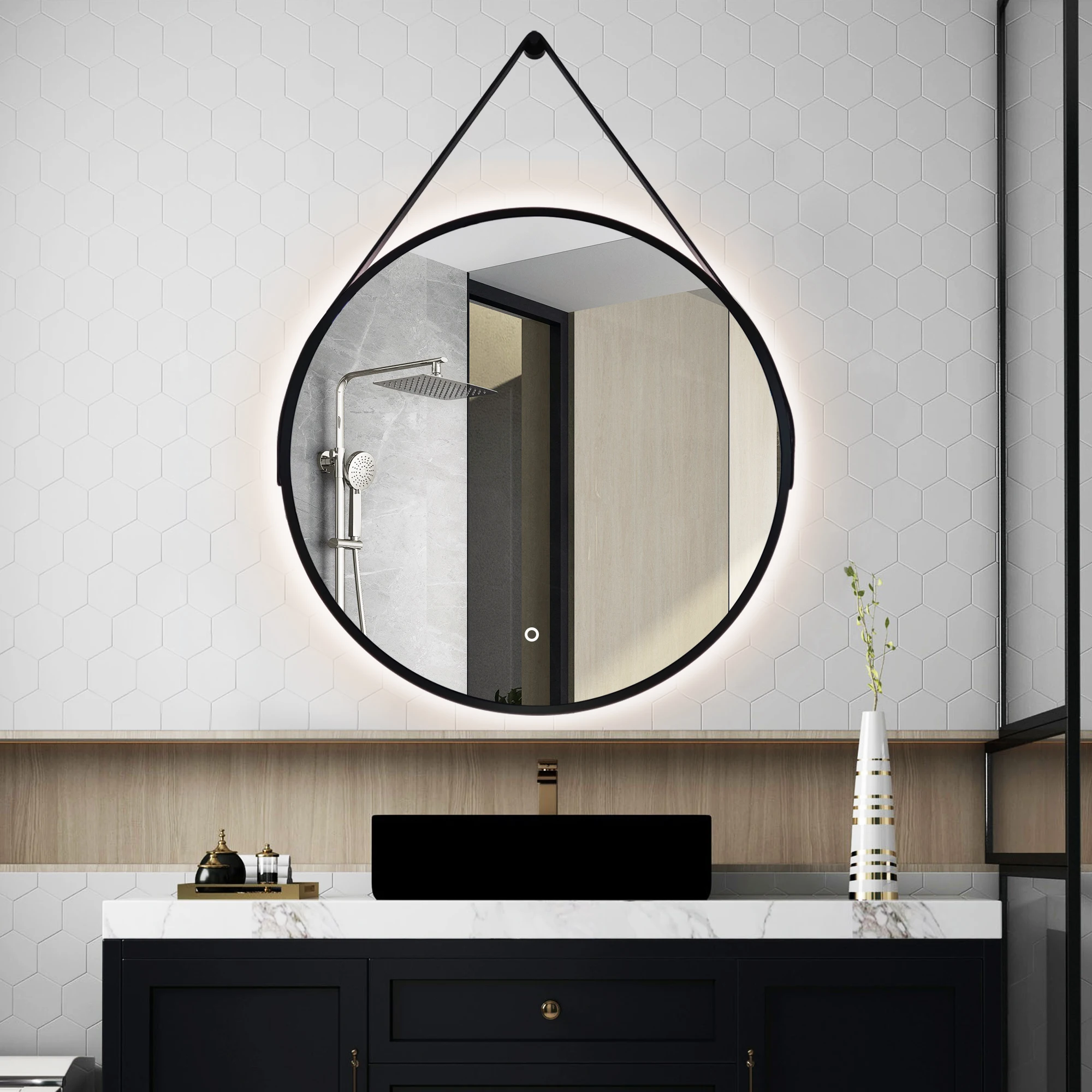 Touch Sensor Switch Smart Bathroom Mirror Bath Led Dimmable,Mirror Anti ...