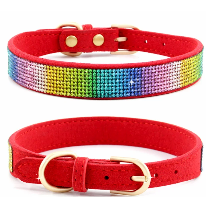 red diamond dog collar