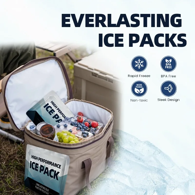Reusable Wholesale Coolers Customlogo Frozen Frozn Large Fruit Shipping Ice Pack Ice Bag