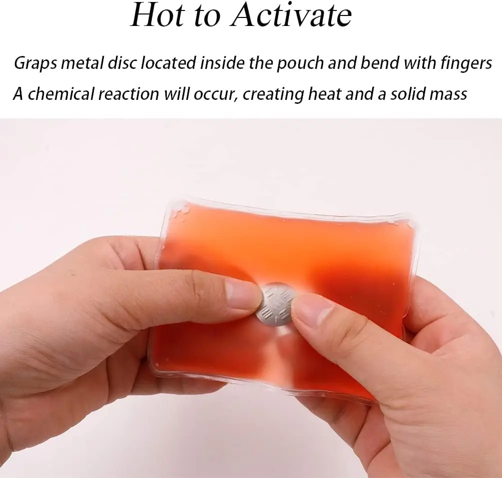 Professional Factory PVC Reusable Instant Magic Heat Pack Body Warmer Hand Warmer Cold Pack Gel Gel Heat Pack