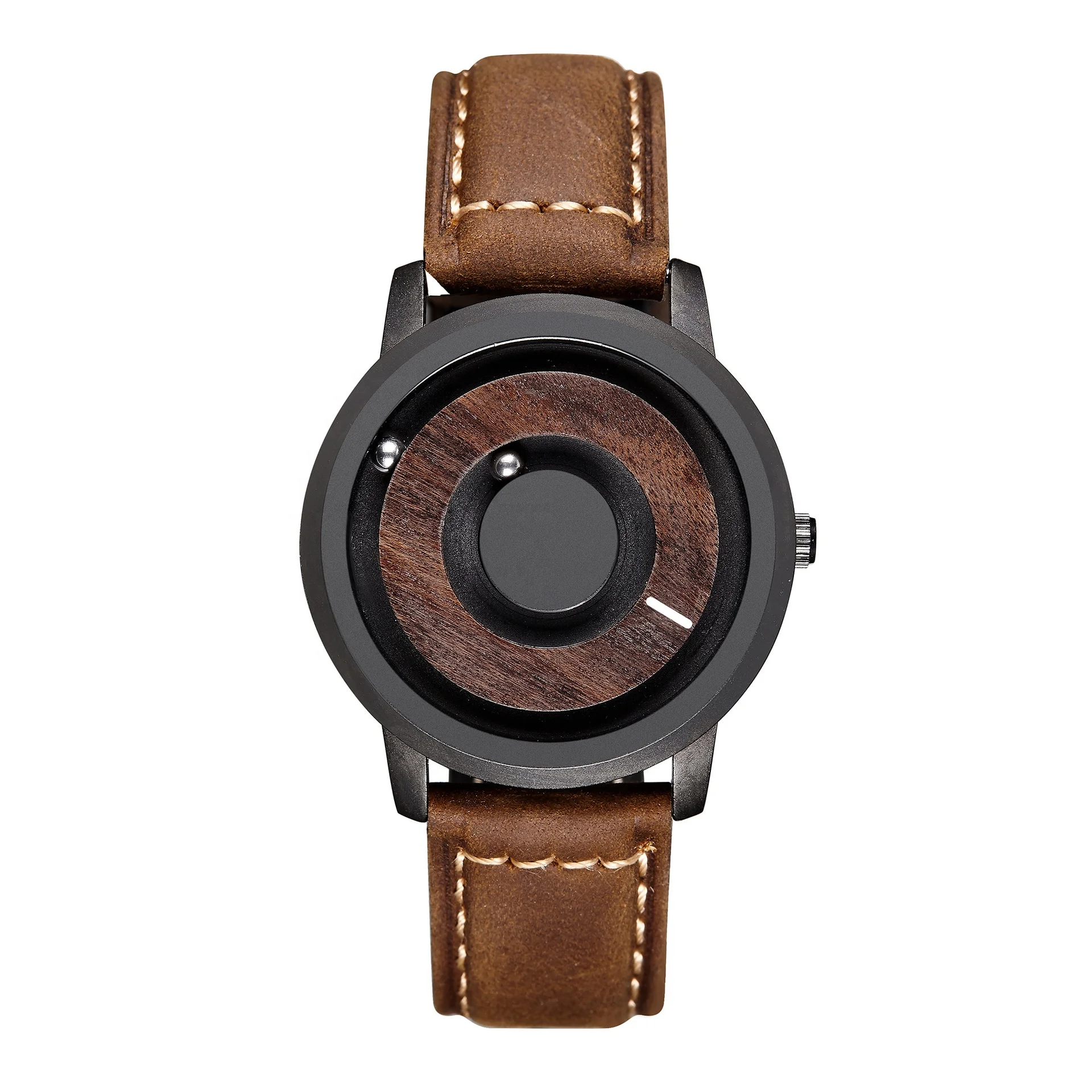 High Quality Wood Watches Men Minimalist Magnetic Ball Watch
