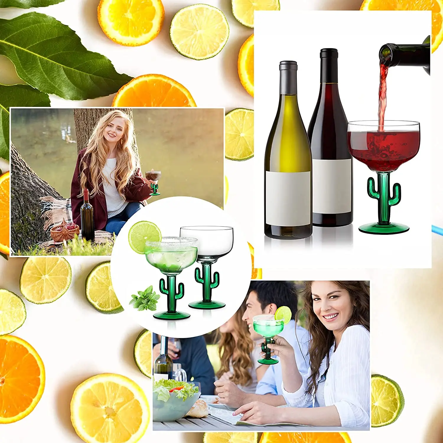 Bar Bespoke Lot De 4 Verres à Shot Cactus - Parfait Pour Tequila Et Fêtes