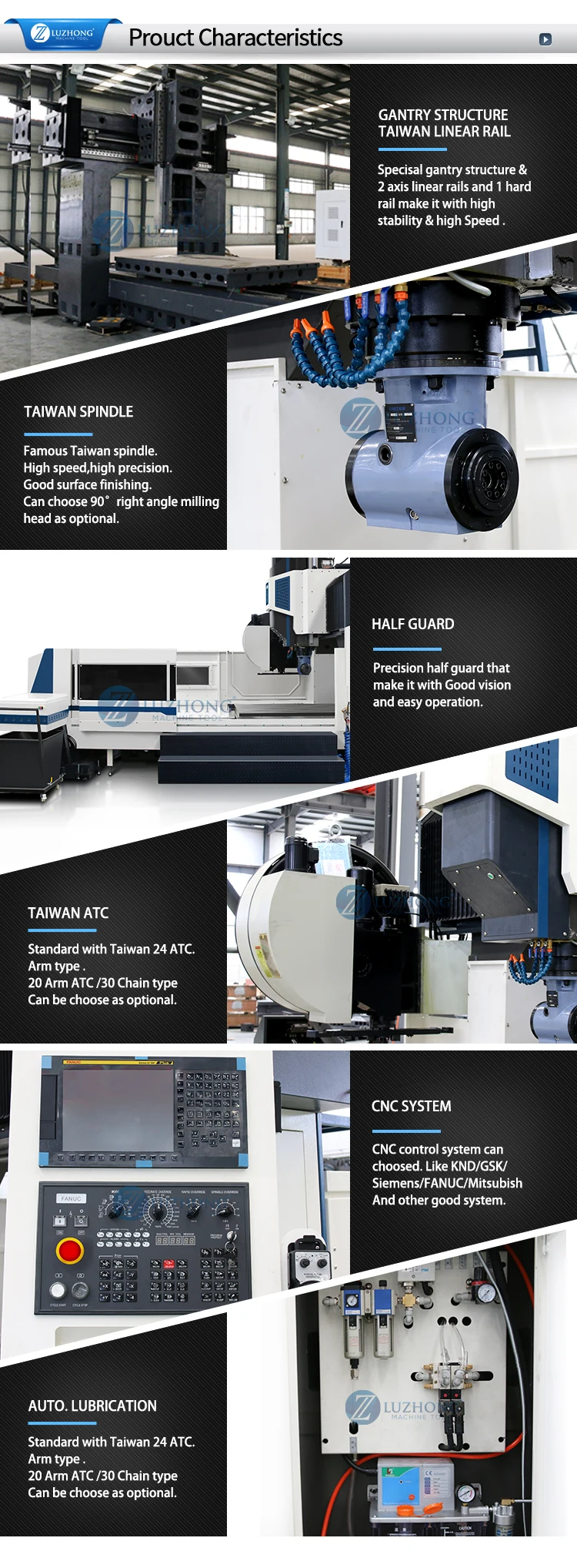 Cnc Gantry Machining Center Processing Stainless Gmc3018 Gantry Cnc ...