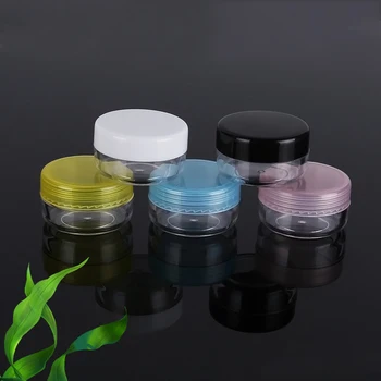 Wholesale 10g  Face Cream Box Pink White Blue Yellow Black Cream Plastic Cosmetic Container Mask Jar With Inner Lid