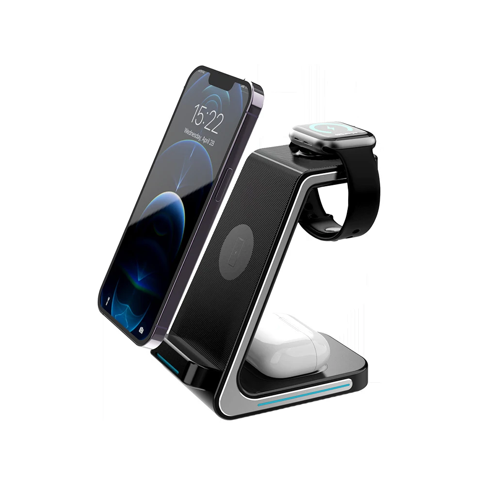 Searysky Private Model New 3 in 1 Magnetic Wireless Charger Stand for iphone