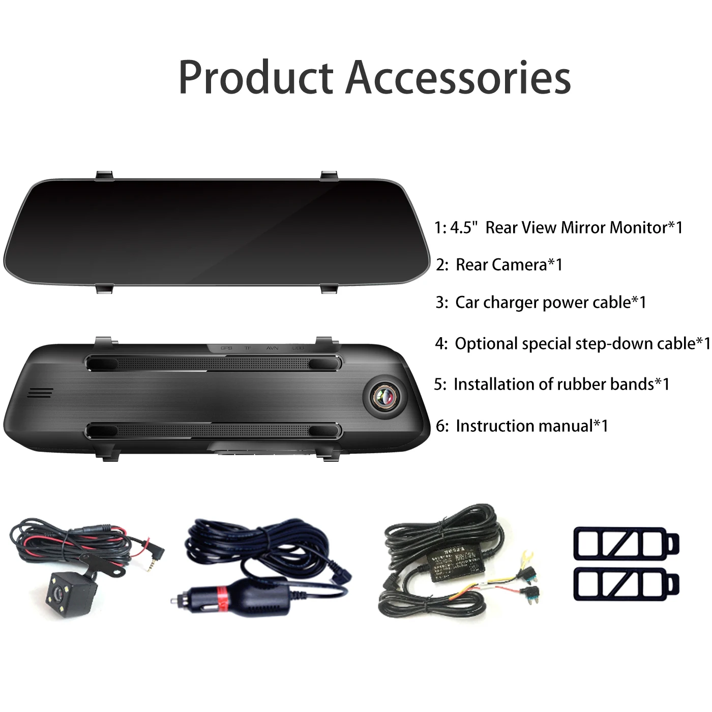 Hot Selling Wholesale Inch Car Dvr Full Hd P Dash Cam Dual Lens Rear View Mirror Camera