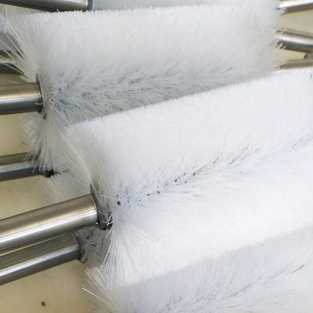 Industrial Rotary Glass Cleaning Soft Nylon Bristle Spiral Brush Roller