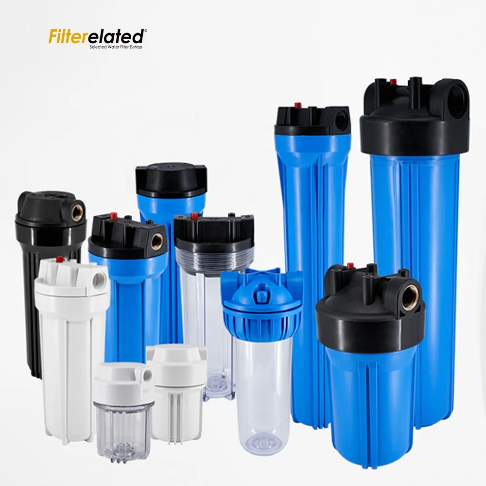 Бытовой картридж с фильтром для воды и корпус 10 20 дюймов синий