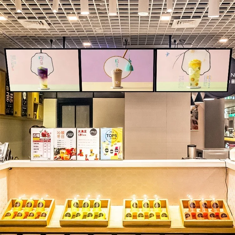 Fast Food LED Menu Display Board Bright Advertising Light Box for Restaurant Use