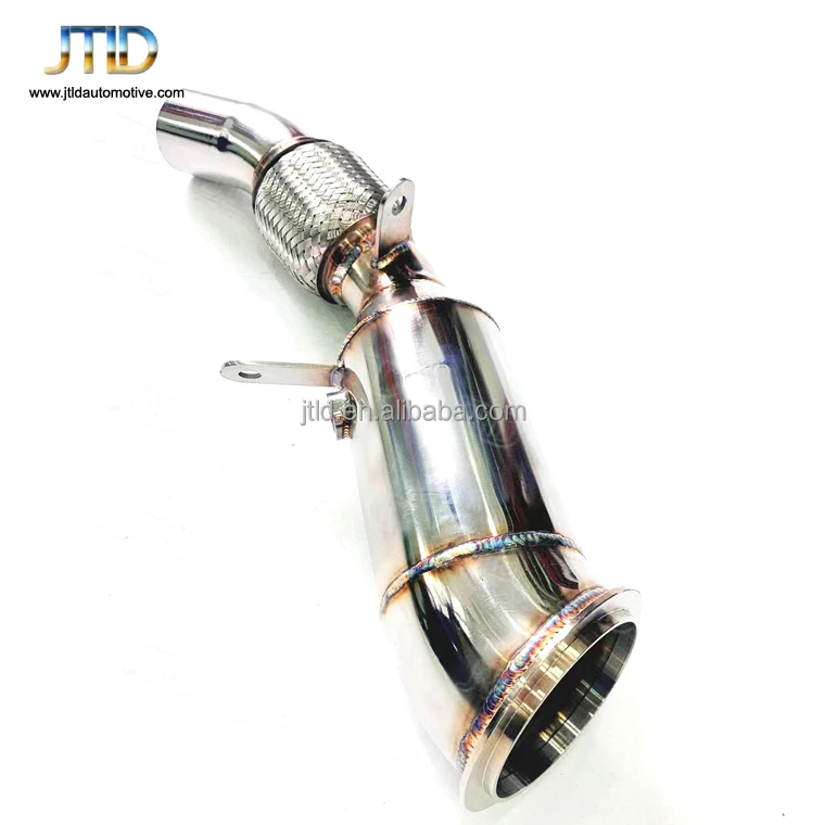 Stainless Steel Exhaust System Down Pipe 63MM Professional 1.5MM Thickness For 5 Series