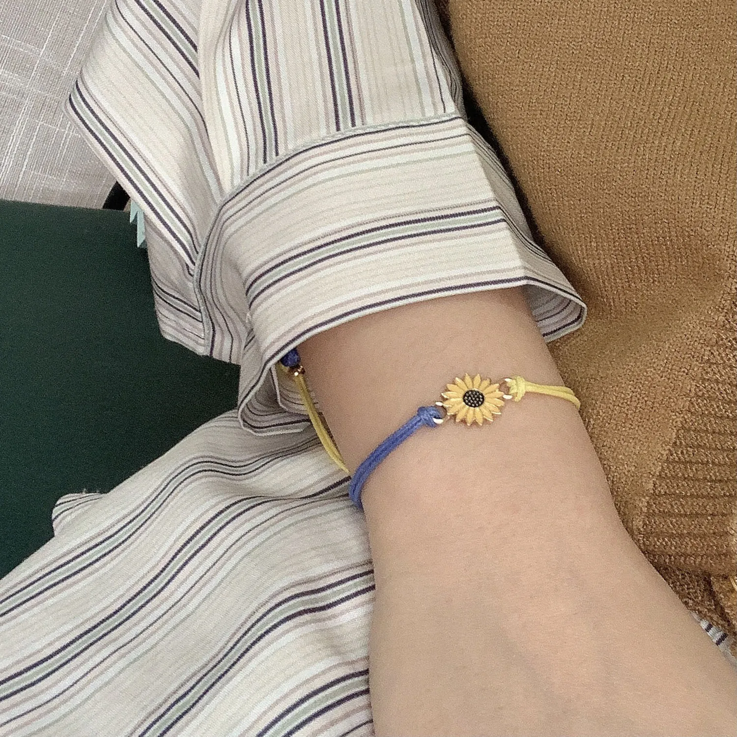 Charm Yellow Blue Ukraine Bracelets for Women Men Handmade Ukrainian Flag Color Woven String Bracelet New Design Couple Jewelry