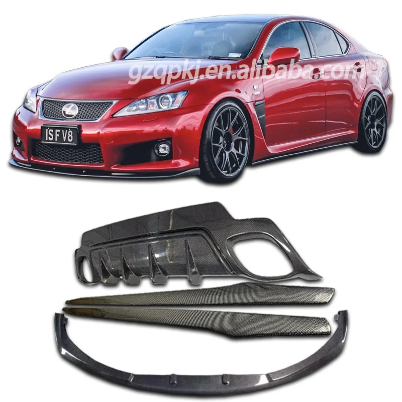 Suitable For Lexus Upgraded Carbon Fiber Rear Diffuser Lexus Isf Body Kit Carbon Front Lip Side