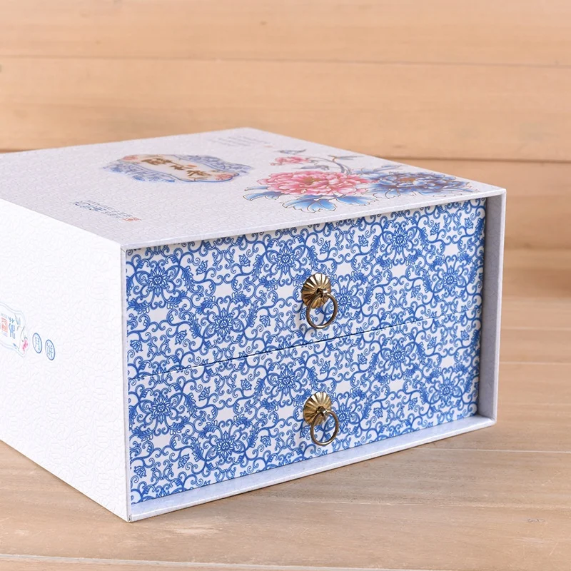 High Quality Rigid Paperboard Luxury double drawer Gift Boxes Packaging