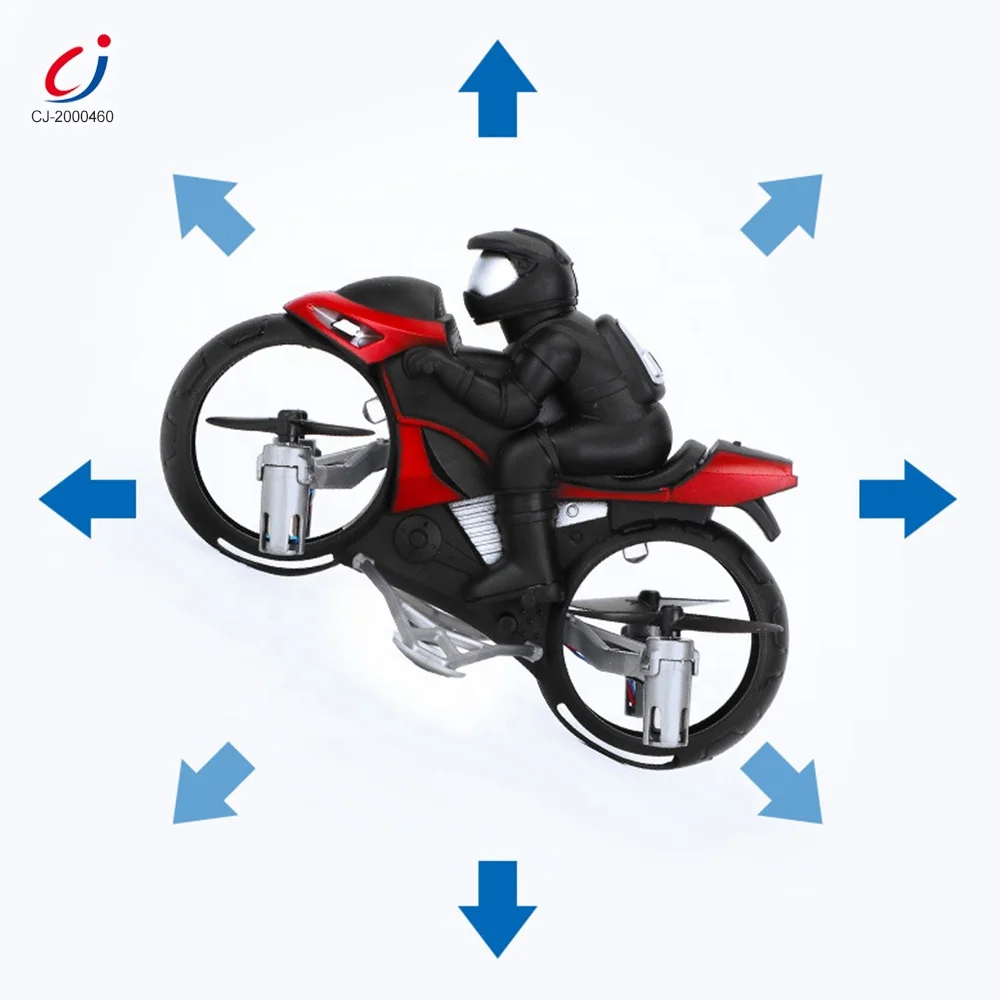 Радиоуправляемый квадрокоптер 2 в 1 land and air, мини-Дрон, летающий Радиоуправляемый мотоцикл