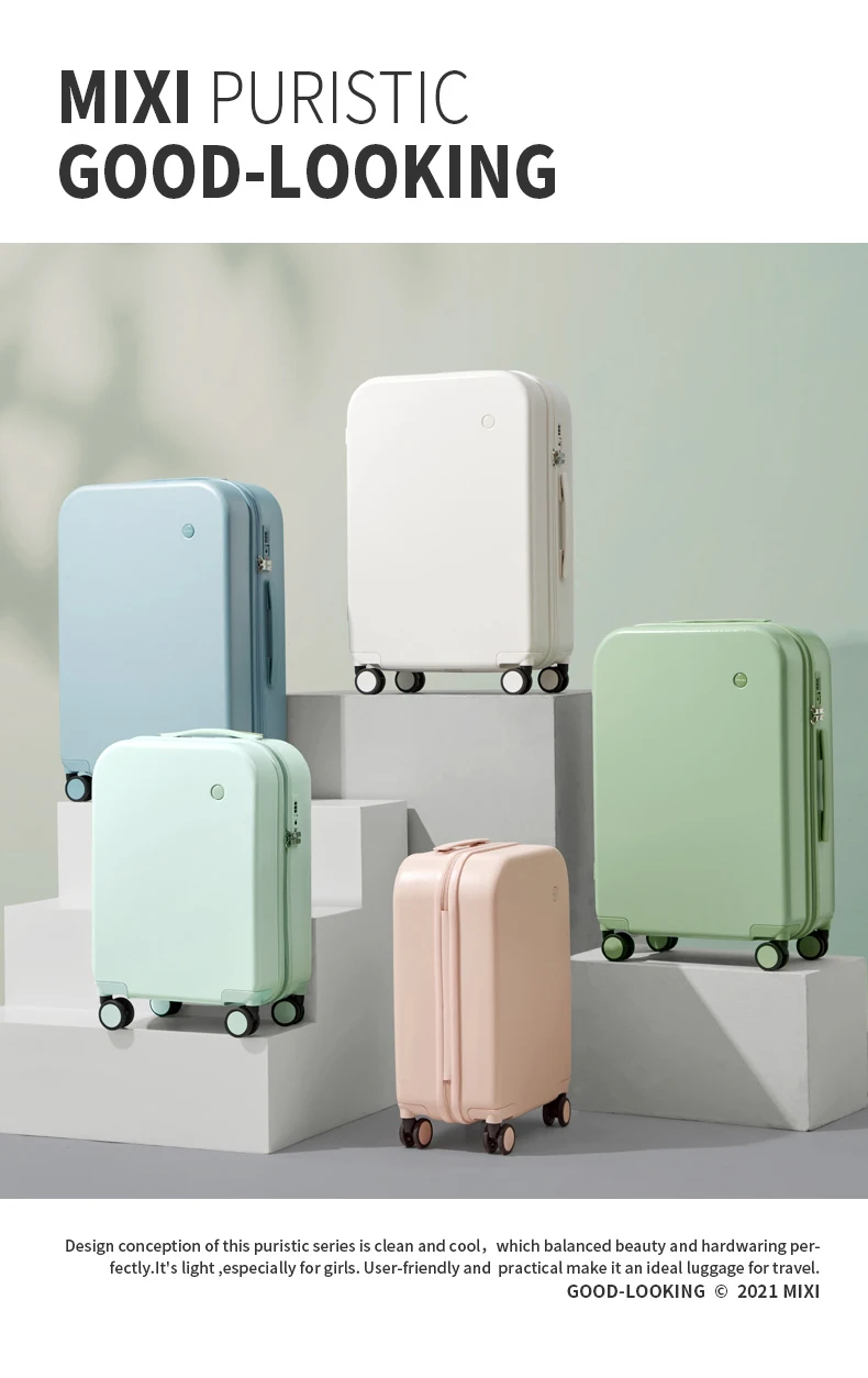 Mixi Designers Brand Korean Style Trolley Suitcase With Usb Charging