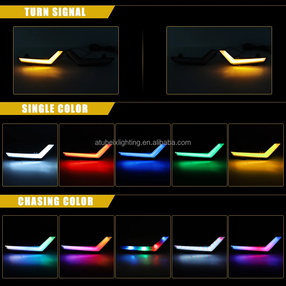 Atv Utv Rgb Led Turn Signals Daytime Running Light Signature Lights For