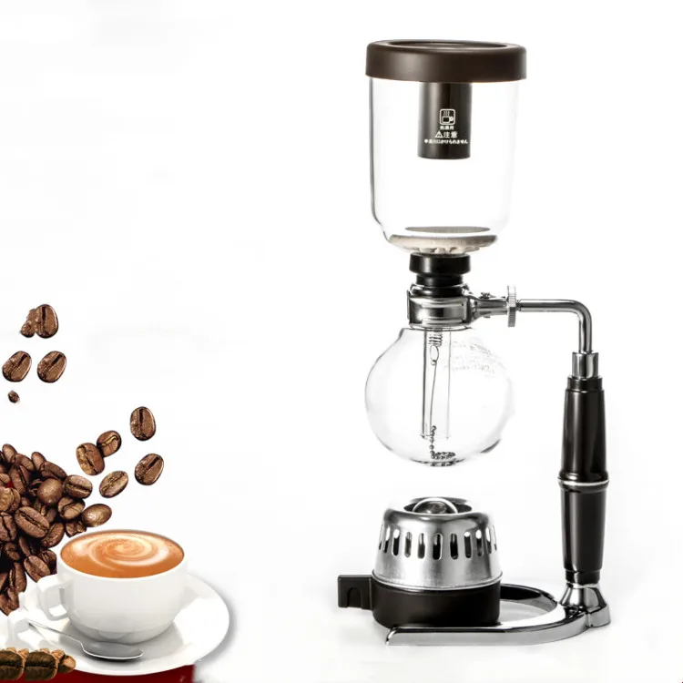 Vacuum Glass Espresso Coffee Heatproof Tea Coffee Syphon 2-5 Cup Customized Color Barista Coffee Percolator Maker Siphon