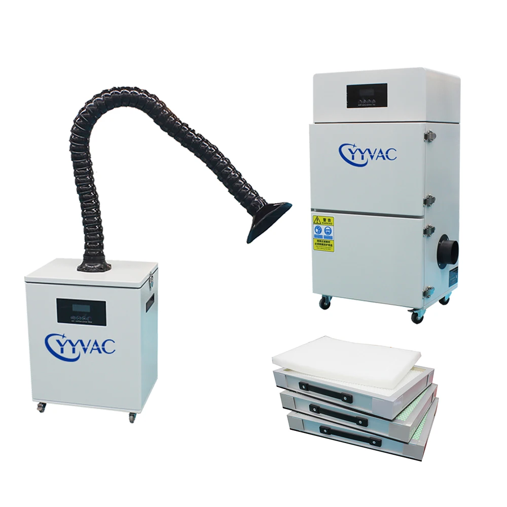 300W New Multi Function Laser Cutter Smoke Portable Cardan Joint Suction Arm Small Fume Extractor