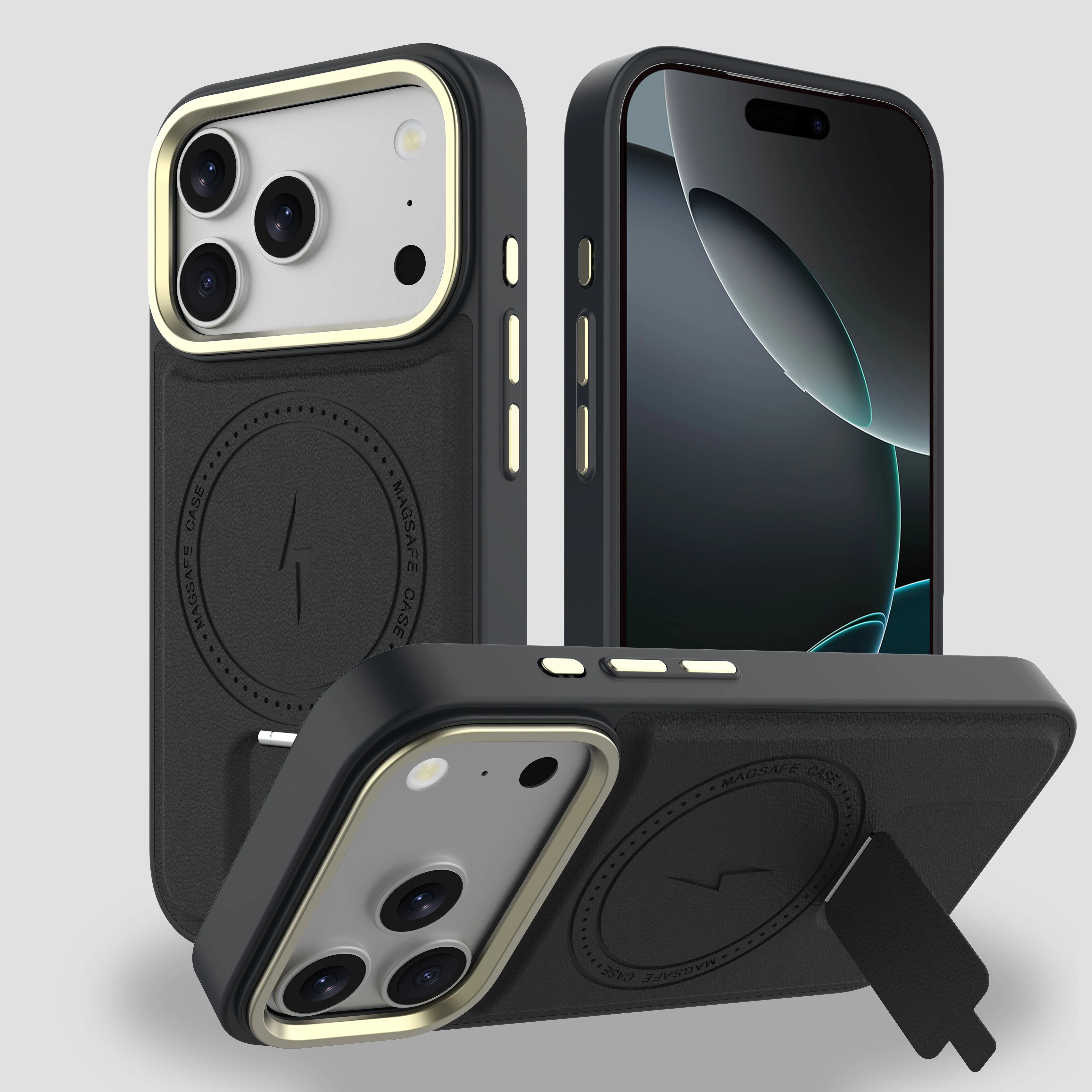 Premium Quality PU Leather Phone Case with Foldable Holder For Iphone 17 16 15 14 13 12 Pro Max Business Laudtec OEM ODM