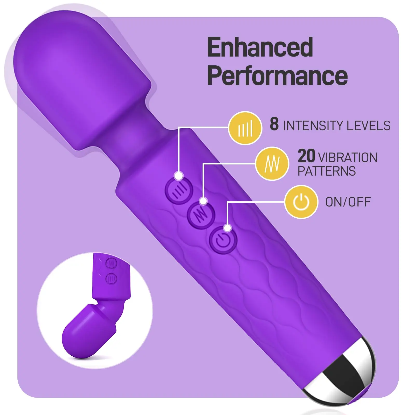 Waterproof Woman Vagina Girls Pussy Wand Massager Vibrator Purple Sex Toy  Mini Japan AV Vibrator for Female Orgasm Masturbation