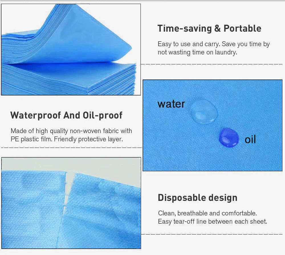 Disposable Nonwoven Antibacterial Waterproof Bed Sheet Mattress Cover