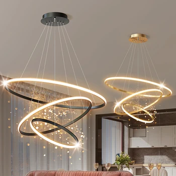 Home Decorative Modern Living Room Hotel Circle Hanging Pendant Light ...