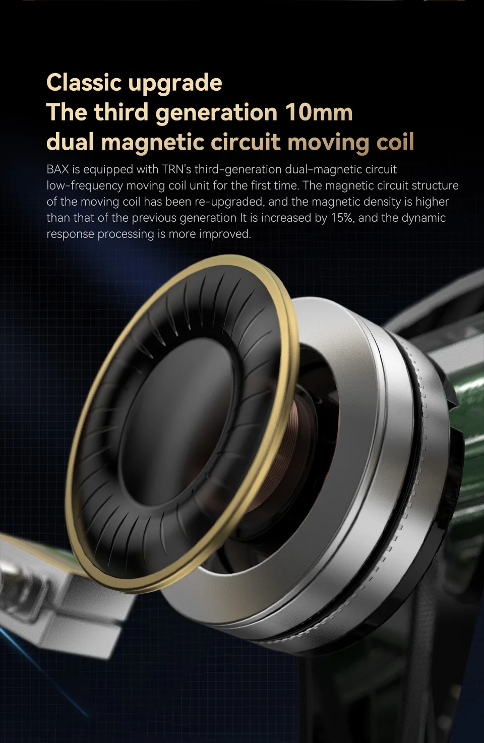 TRN BAX混合金属BA + 1DD + 2EST IEM HIFI DJ监视器跑步运动入耳式耳机