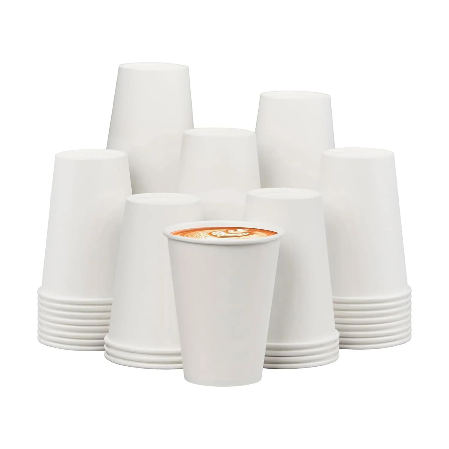 Disposable Custom 16oz 12oz 8oz Printed Paper Cups with Logo for Wholesale Double Wall Paper Cups