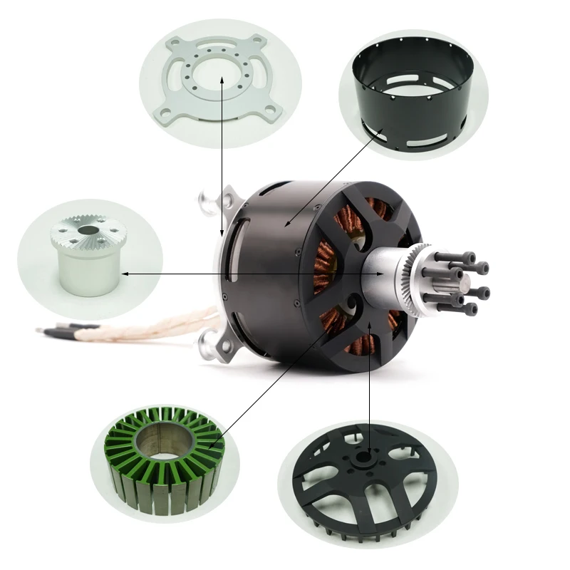 MP 12090 130KV Brushless Motor - 40kg Thrust for Paragliders