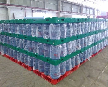 bottle water rack 20 drums stackable Bottled Water Pallet plastic heavy duty Lypallets