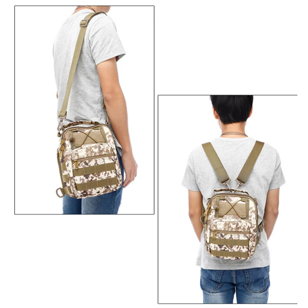 Men Backpack Molle Tactical Sling Chest Bag Assault Pack Messenger Shoulder Bag 