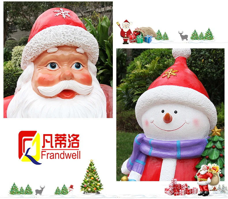 Source 2021 large fiberglass santa sleigh sculpture for outdoor resin  Christmas Decoration on m.