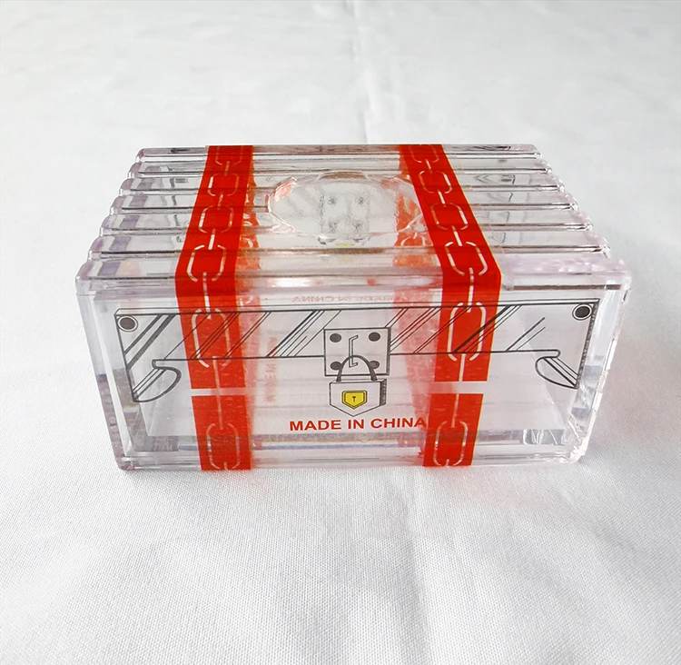 Close up Magic Intelligence Magic Drawer Secret Box IQ Brain Teaser Puzzle Crystal Boxes for Kids