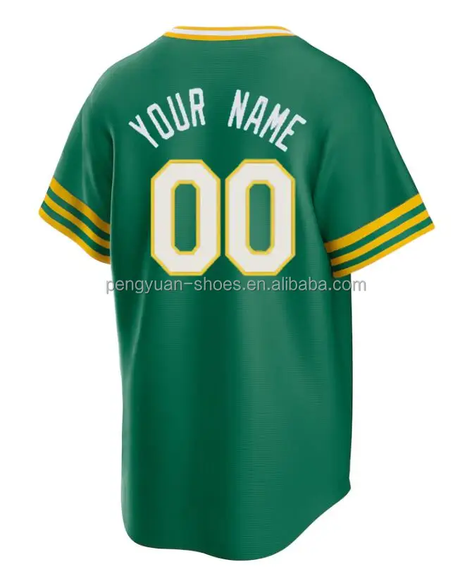 Wholesale Best Quality Stitched Custom Your Name Number Logo Patch Team  Athletics Style Embroidered American Baseball Jersey From m.