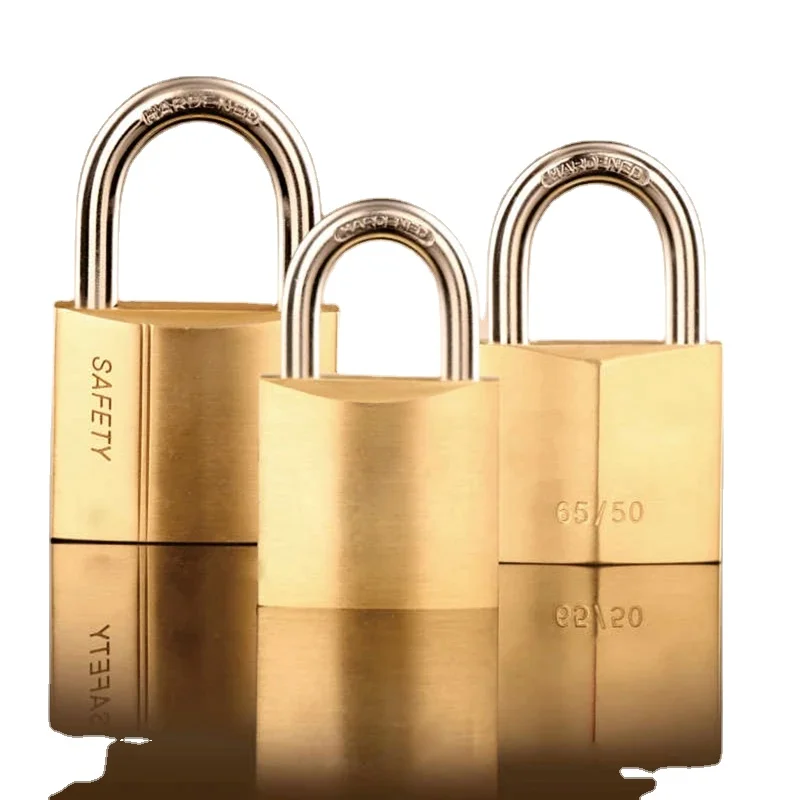 20/30/40/50mm Heavy Duty Candado De Laton Arc Solid Brass Copper Padlock Weather Proof Brass Lock Padlock With Master Key