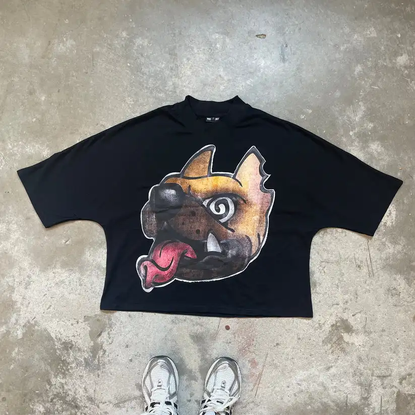 DCY 2025 Trending Product PrintedT-Shirt,Cropped T Shirt Men Manufacture,Boxy-Fi