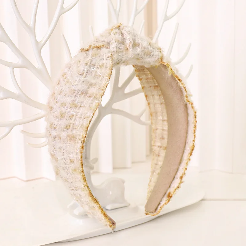 Wholesale Luxury Crystal Pearl Knot Jewelled Headbands Women Bride Knotted Wedding Baroque Designer Headband