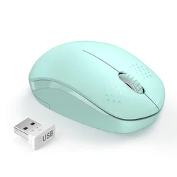 2.4GHz Wireless Noiseless Mini Mouse Silent Computer Mouse Portable for Desktop Notebook PC